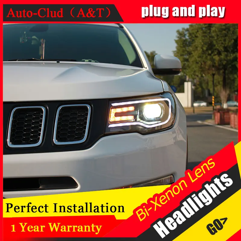 Auto Clud 2017 2018 For Jeep compass headlights LED lights bars bi