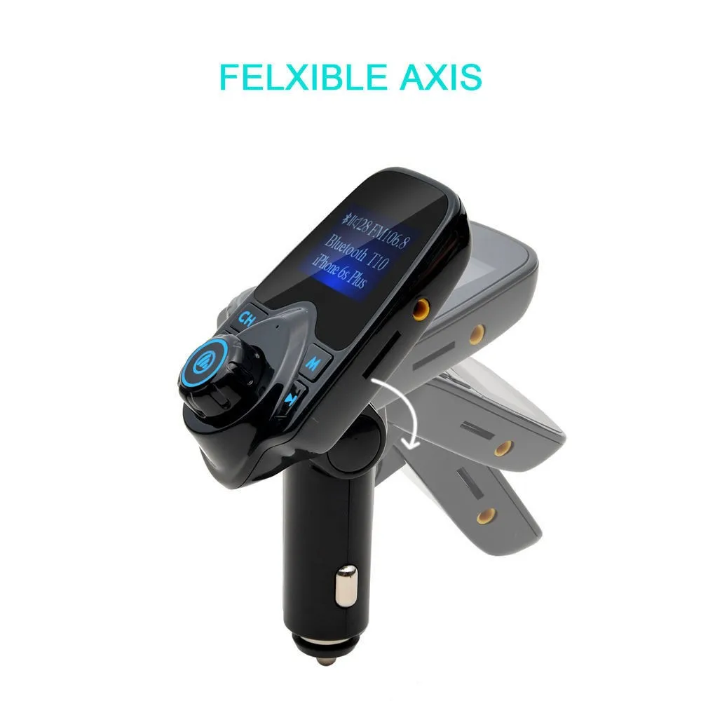 Fm-радиопередатчик Bluetooth автомобильный набор, свободные руки, с USB Зарядное устройство хэндс-фри MP3 плеер 3,5 мм Aux Беспроводной аксессуары 12 V
