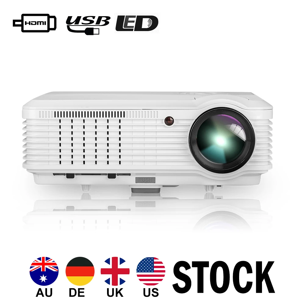 

LCD LED Home Cinema Theater Projector Mobile Full HD Video Beamer Projeksiyon For Laptop Tablet Smartphone TV iPhone 4500 Lumens