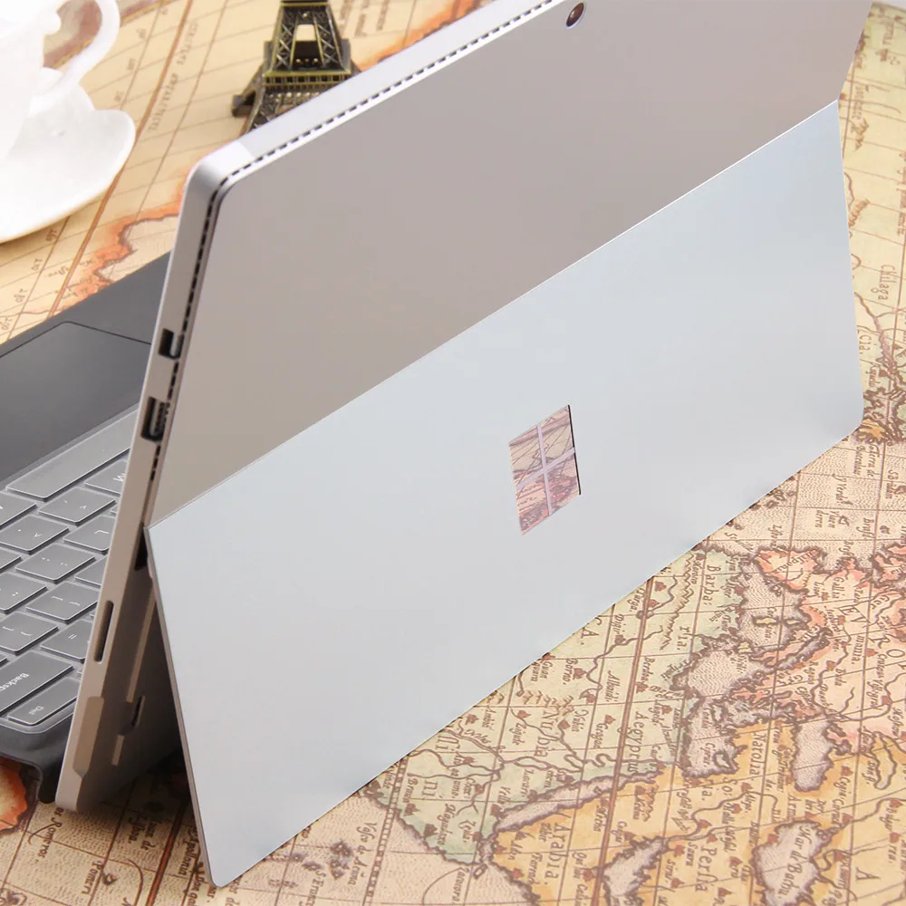 Серебряная наклейка для ноутбука microsoft Surface Pro 4 Bubble Free съемные наклейки с ультра тонкой прозрачная клавиатура из ТПУ кожи США Макет