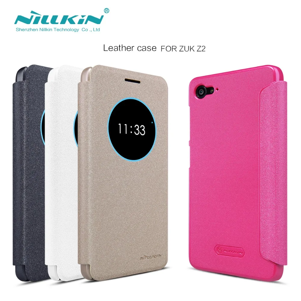 zuk z2 nillkin armor case Leather Case Original z2 Quality Hard PC Back Cover Flip Smart Sleep/Wake up phone bag case for z2 zuk