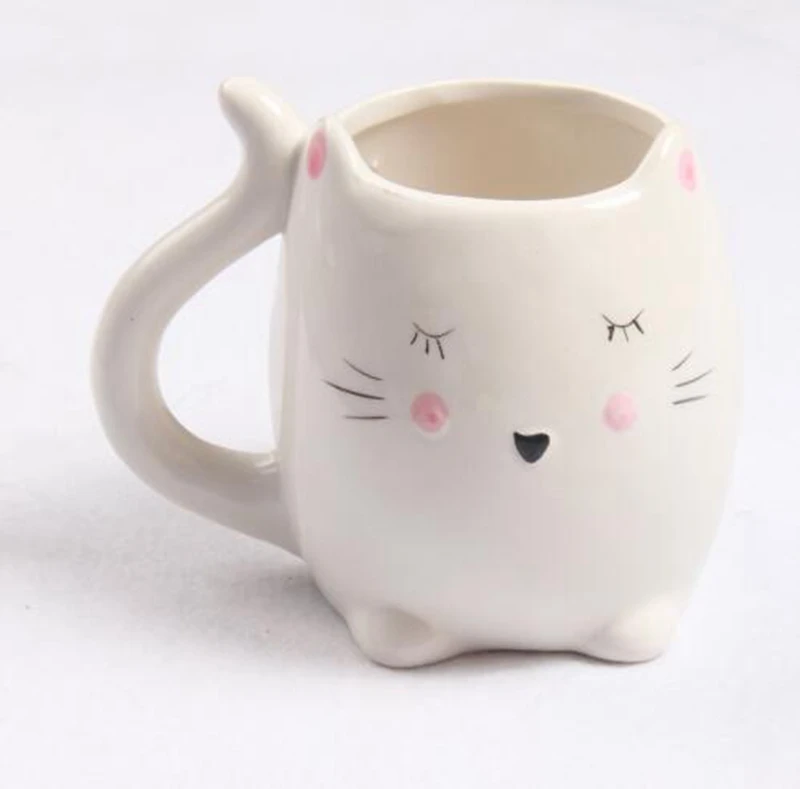 

Ceramic Cute Cat Mugs Coffee Tea Milk Animal Cups With Handle 400ml Drinkware Nice Gifts