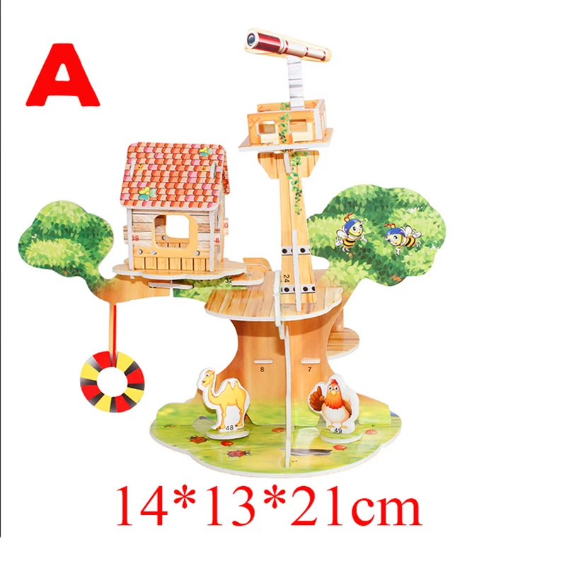 3D головоломка Diy строительные игрушки карточные Модели Строительные наборы безопасные пенопластовые воздушные хижины домашние игрушки для детей