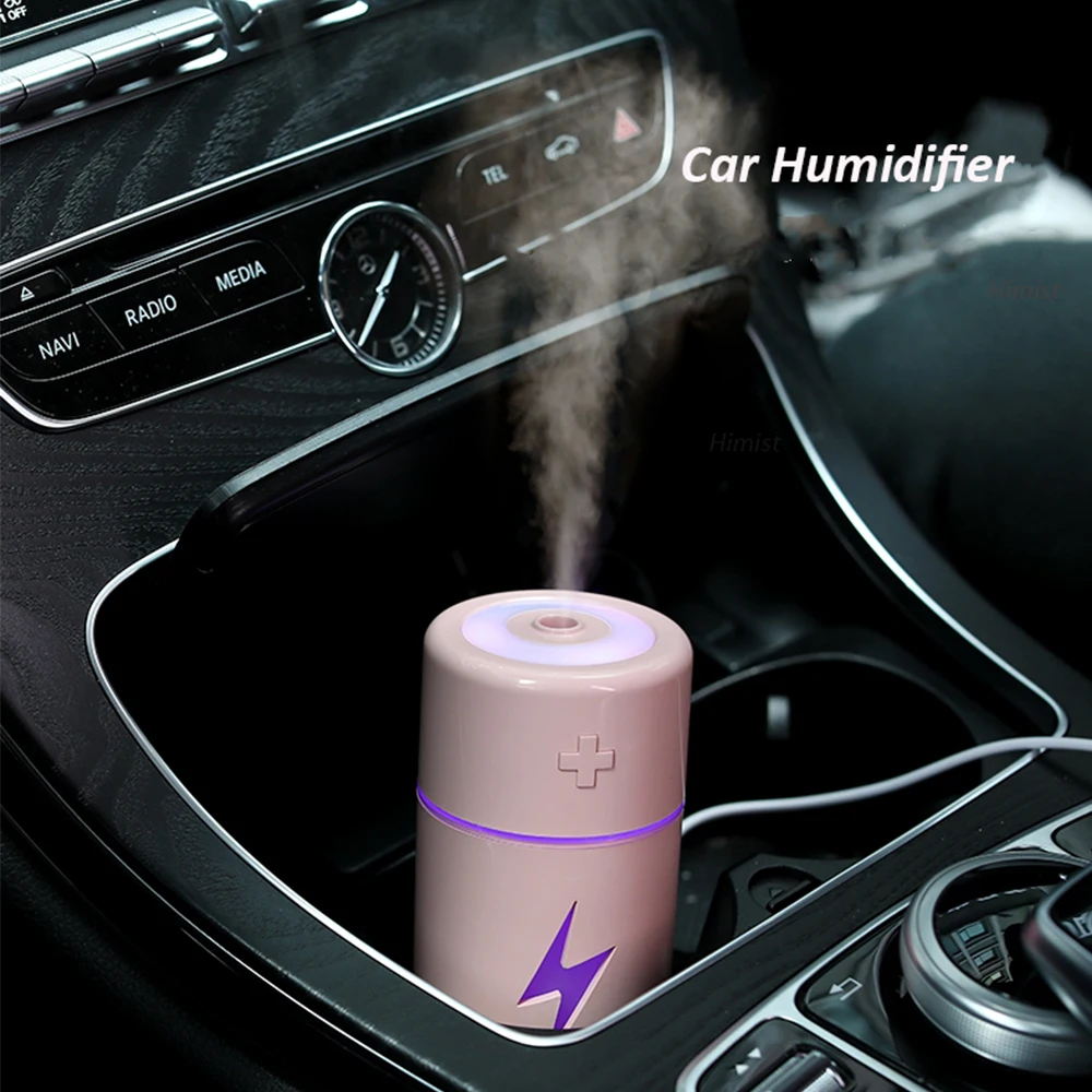 

Car Air Purifier USB Humidifier with LED Light Ultrasonic Cool Mist Aroma Humidifier Diffuser for Home Office Mini Humidificador