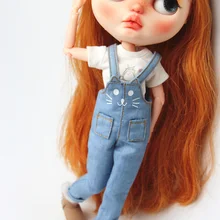 1 шт. аксессуары для Blyth fashion cat нагрудник розовый, синий, джинсовый синий для Blyth Azone 1/6 аксессуары для кукол