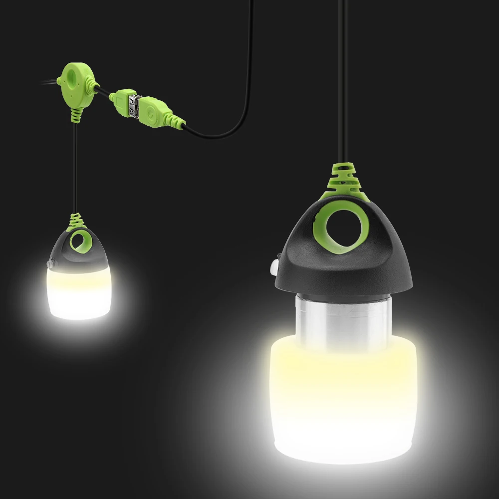 BORUiT Многофункциональный портативный фонарь USB мощный светодиодный светильник для палатки водонепроницаемая лампа для кемпинга с крюком для походов и рыбалки