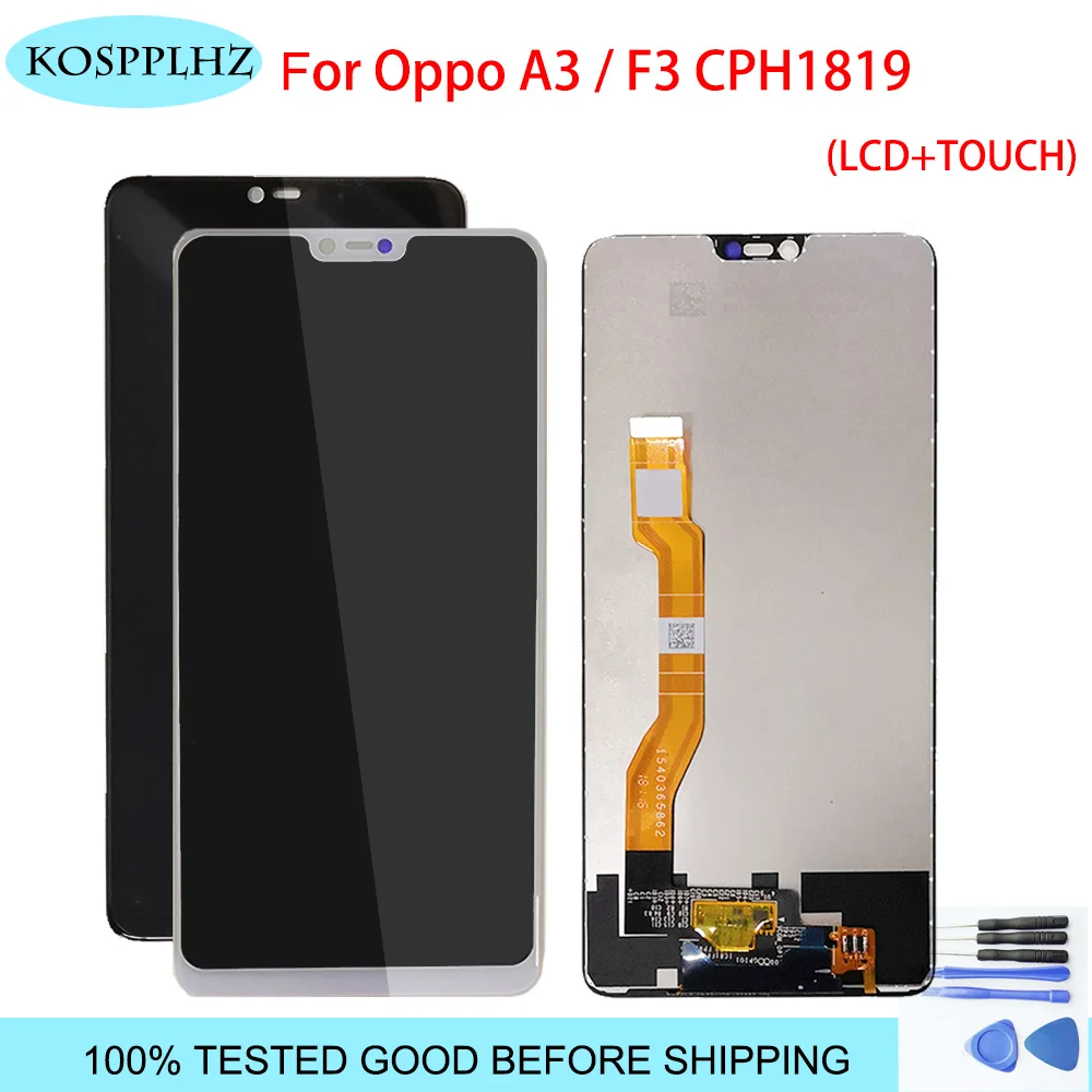 

For Oppo F7 LCD CPH1819 Display Touch Screen Digitizer Assembly With Tools Replacement F 7 Display Oppo A3 LCD PADM00 Screen