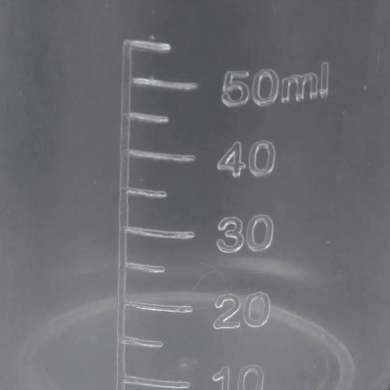 

50mL Graduated Beaker Clear Plastic Measuring Cup New Practical Office School Laboratory Supplies DTT88