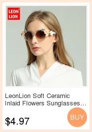 LeonLion, зеркальные солнцезащитные очки Cateye, женские винтажные металлические светоотражающие очки, фирменный дизайн, Lunette De Soleil Femme