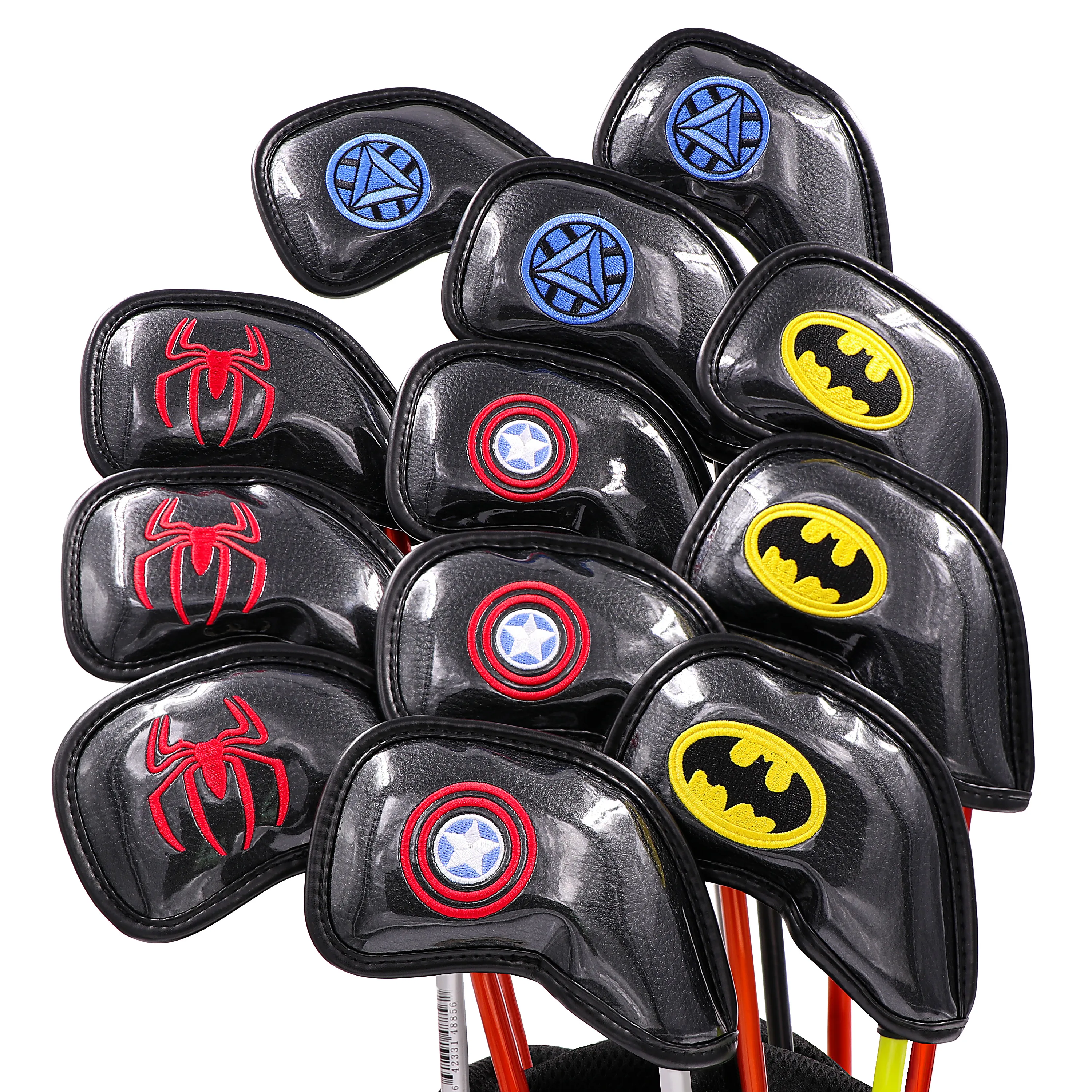 

2019 CHAMPKEY Marvel Batman Golf Iron Headcover 12 PCS/SET Premium Polyurethane Plus Memory Material Club Covers