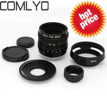 

FOR SONY 35mm f1.6 33mm f/1.6 Micro Camera Lens for EOS M M2 M3+C-FOR EOS M adapter+Lens hood+macro ring*2+EOS M Lens Rear Cap