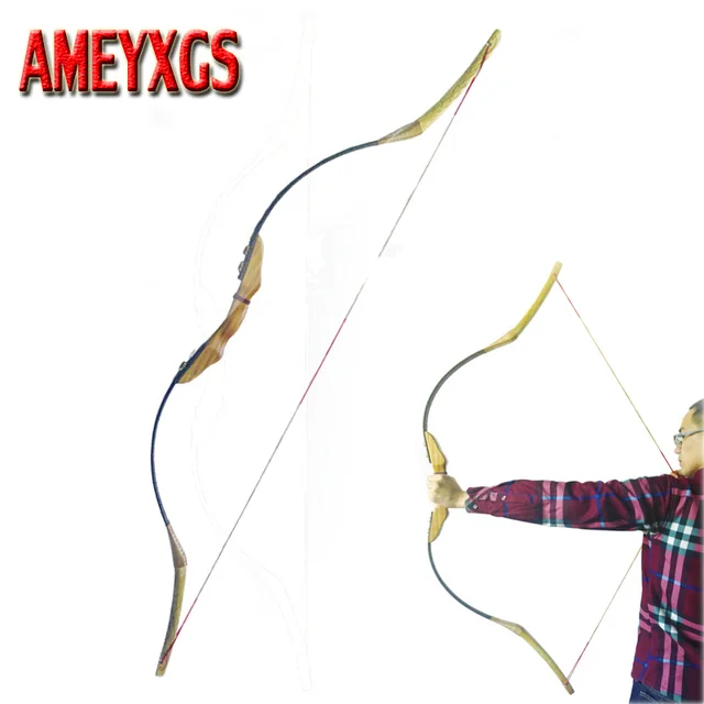  US $74.47 Inch Archery Takedown Wood Traditional 50lbs Recurve Hunting Accessory