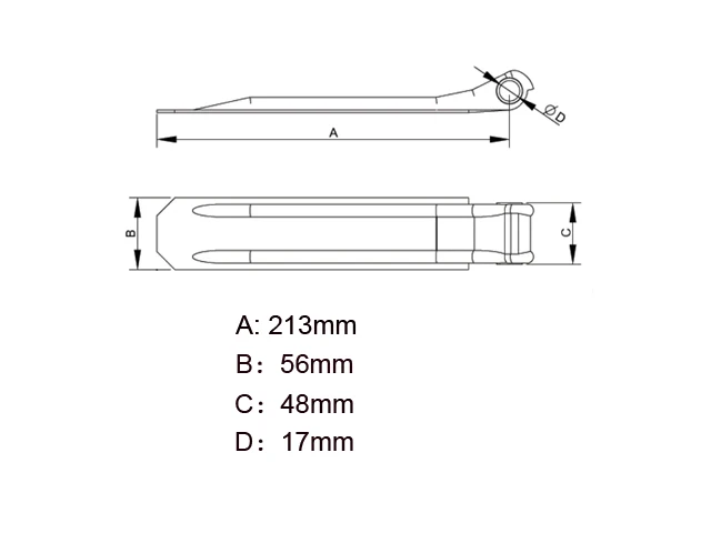 trailer hinge size
