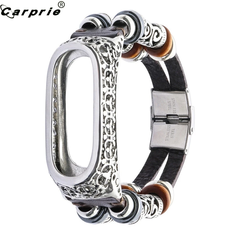

CARPRIE Ethnic Style Replacement Leather Wristband For Xiaomi Mi Band 3 Smart Watch Bracelet Replacement Straps Bands 90130