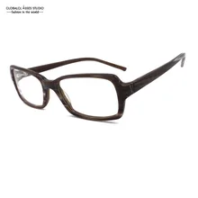 Художественная форма бабочки прямоугольные линзы женские коричневые цвета кофейные градиентные ацетатные оправы тонкие дужки оправа для очков LX-B3014