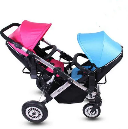 Two way high landscape can sit or lie twin baby font b stroller b font folding