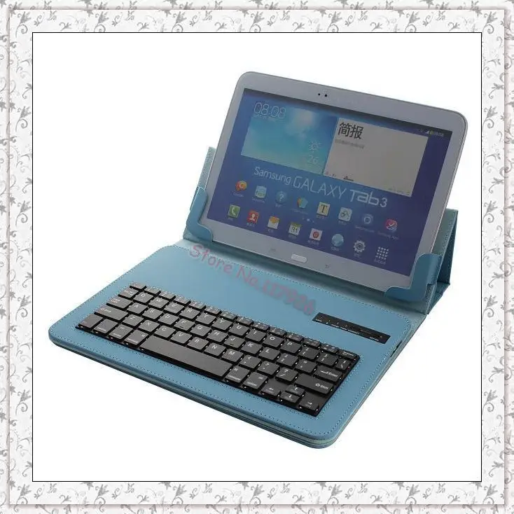 Роскошный Универсальный Съемный Bluetooth клавиатура ABS с кожи Крейзи Хорс для samsung Galaxy Note 10,1 разрисованное лебедями, P600 P601
