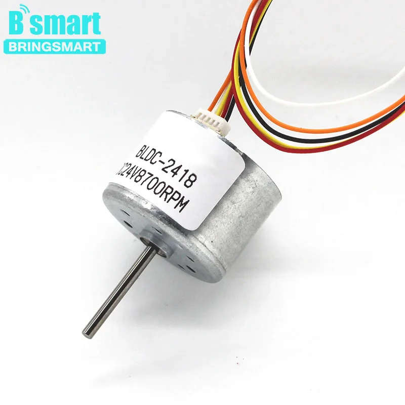 

Bringsmart R2418 Brushless High Speed 7500rpm 12V Electric Machine PWM CW/CCW Mini DC Motor Signal Feedback BLDC Turbine Motor