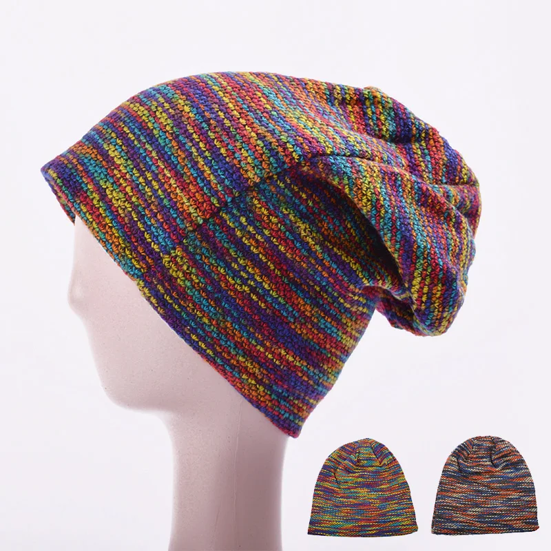 Newly Colorful Hat Women Men's Winter Hat Knitted Beanies Cap Hats For
