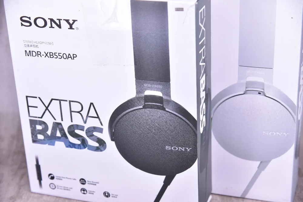 Б/у оригинальная гарнитура SONY MDR-XB550AP Extra Bass, стерео гарнитура