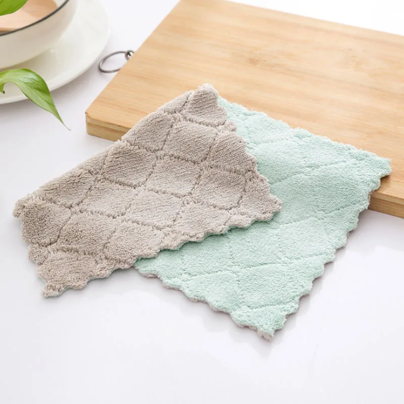 5 шт. сверхвпитывающая микрофибра кухонная ткань для посуды с высоким уровнем эффективная посуда домашнее полотенце для уборки кухонные инструменты Гаджеты - Цвет: GreenCoffee