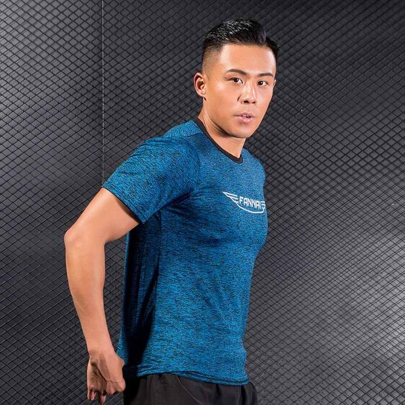 FANNA Ropa Deportiva Men T Shirts Sport  Reflective Running t shirt male Gym Fitness Exercise Workout Short Sleeve Sportswear