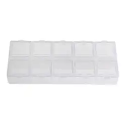10 сетки Организатор чехол для хранения Box Мини слот Регулируемый инструмент ювелирные изделия Pill DIY