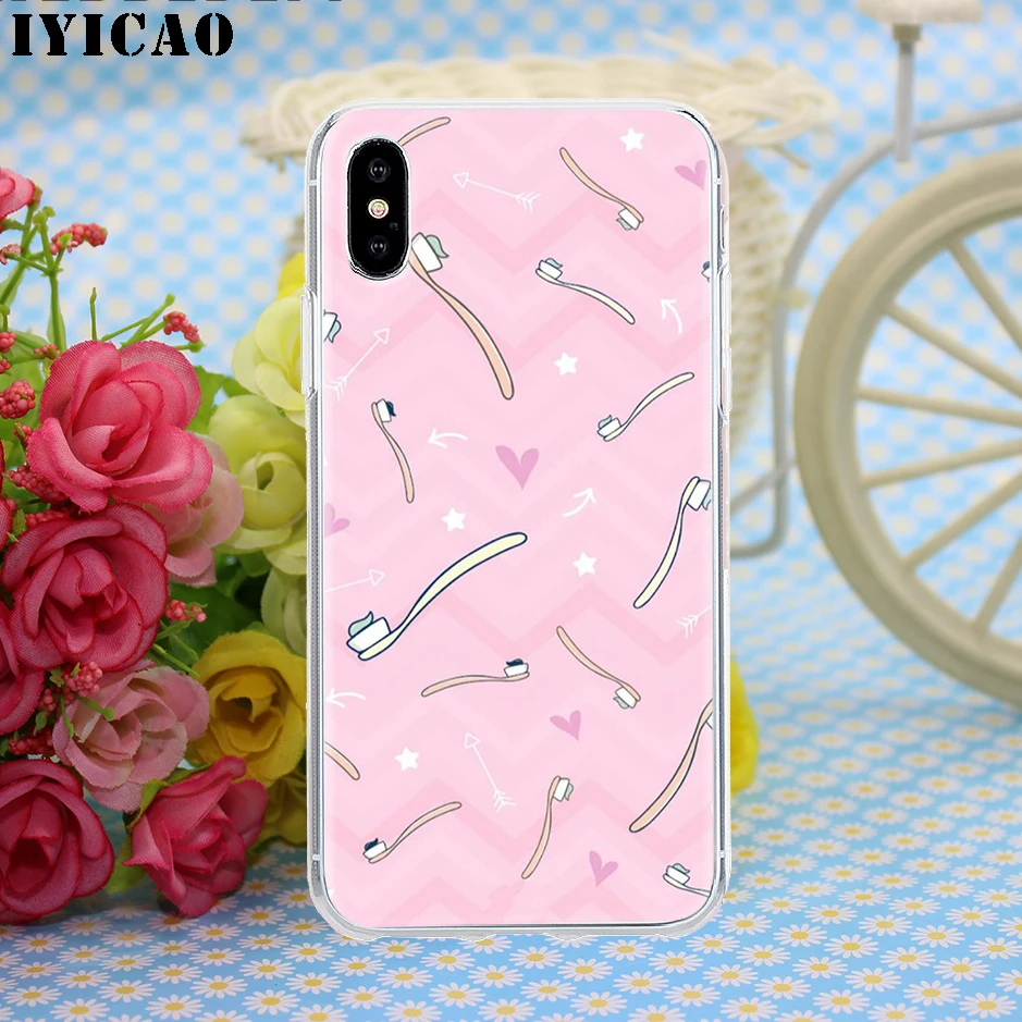 Жесткий чехол IYICAO с зубами для iPhone 4, 4S, 5, 5S, Se, 6, 7, 7 plus, 8, 8 Plus, X, XS, MAX, XR, 6s Plus, 11 pro max - Цвет: 6