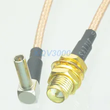 RG316 8 дюймов RF pigtail титановый Электролитный электрод со случайно выбранным* SMA типа «мама» штифт перегородки для TS9 Мужской кабель с г-образным штекером для 3g USB модем