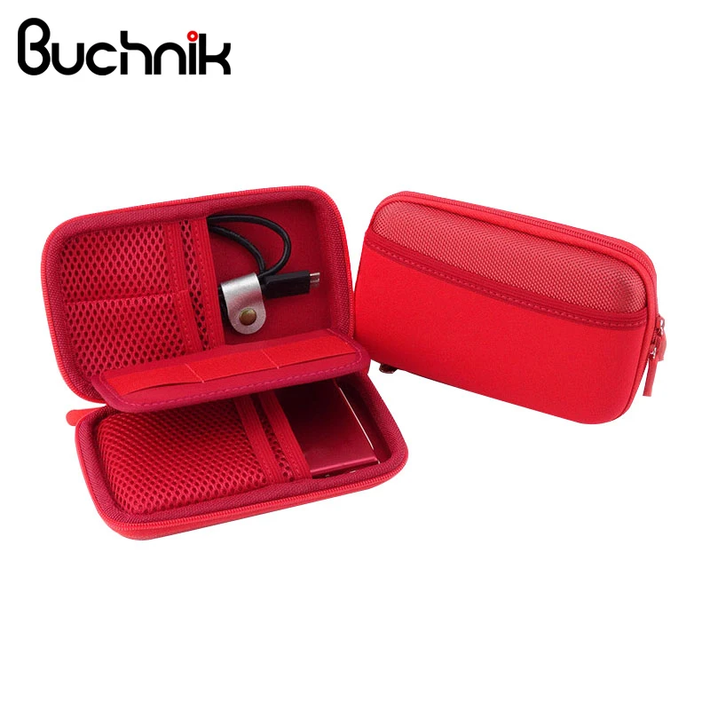 

BUCHNIK Portable Neoprene Digital Bag Multifunction Zipper Protective Handbag Electronics Storage Carrying Pouch Accessories