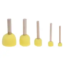 5 шт./компл. DIY губки для рисования кисти игрушки Детский комплект деревянная ручка печать губка кисти Детские Doodle инструменты для рисования