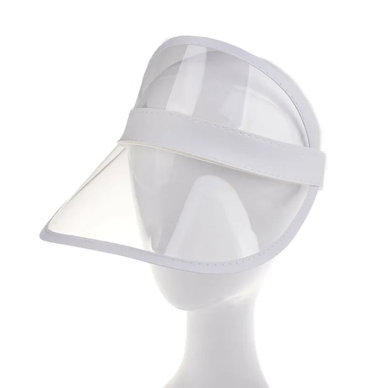 Летние ПВХ шляпы от солнца Новые однотонные цветные кепки унисекс Прозрачные Пластиковые повседневные шляпы для взрослых Простые солнцезащитные кепки модные уличные Популярные - Цвет: As photo show