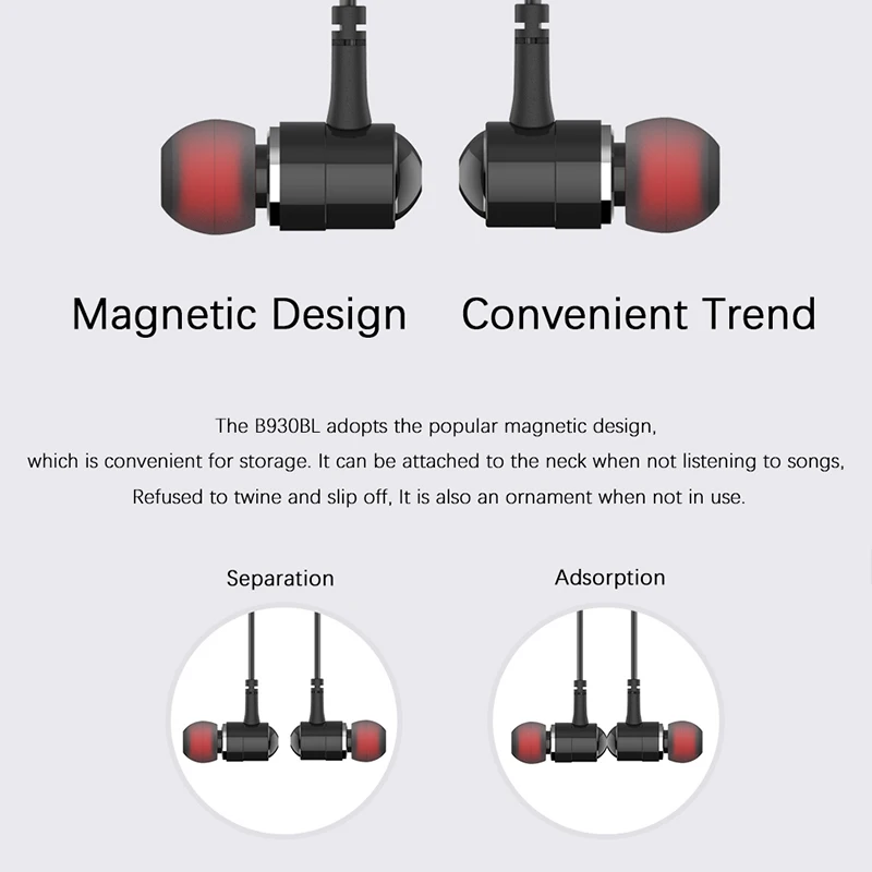 AWEI B930BL bluetooth гарнитура с микрофоном с шумоподавлением стерео Беспроводные спортивные наушники магнитные наушники для телефонов