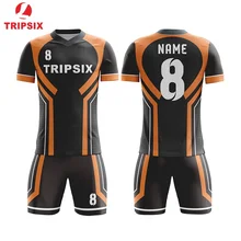 Тайское качество дизайн черный футбол Джерси