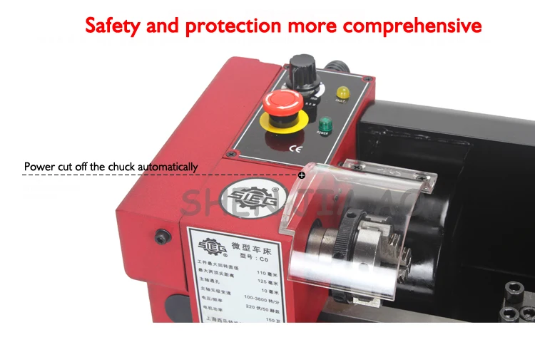 C0 Мини Миниатюрный металлический токарный станок обучающий станок токарный станок C0-125-220V мини обучающий металлический токарный станок 150