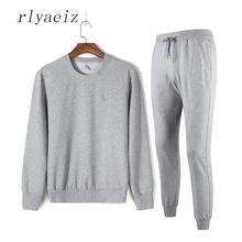 Rlyaeiz Высокое качество Мужская спортивная одежда осенние толстовки+ штаны спортивные костюмы для мужчин сплошной цвет фитнес повседневные мужские спортивные костюмы