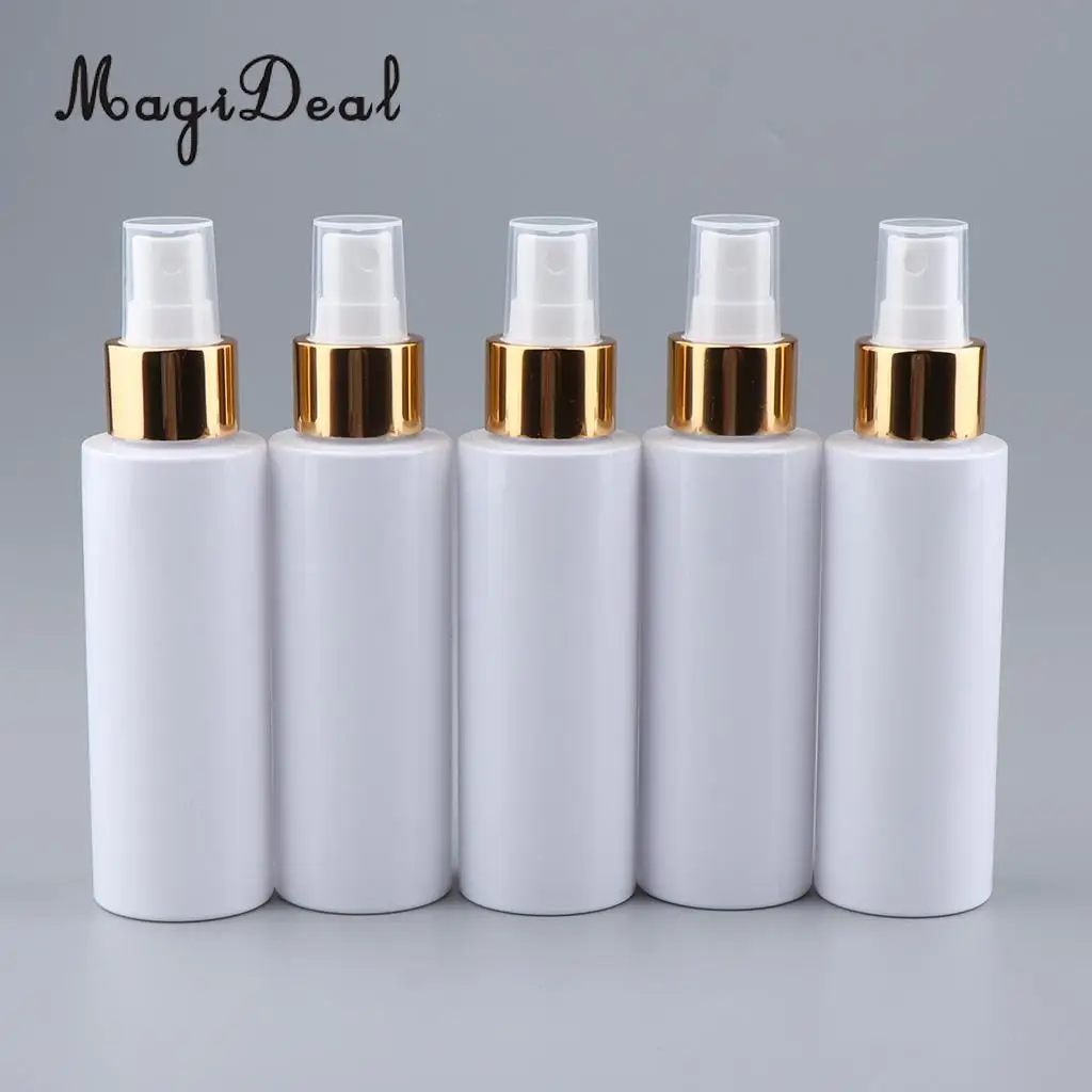 Kesoto Empty Spray Bottles - Refillable Great for Essential Oils, Beauty Products, Homemade Cleaners and Aromatherapy 5pcs