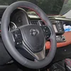 Shining wheat Black Artificial leather Steering Wheel Cover for Toyota RAV4 2013-2022 Toyota Corolla 2014-2017 Auris 2013-16 ► Photo 3/6