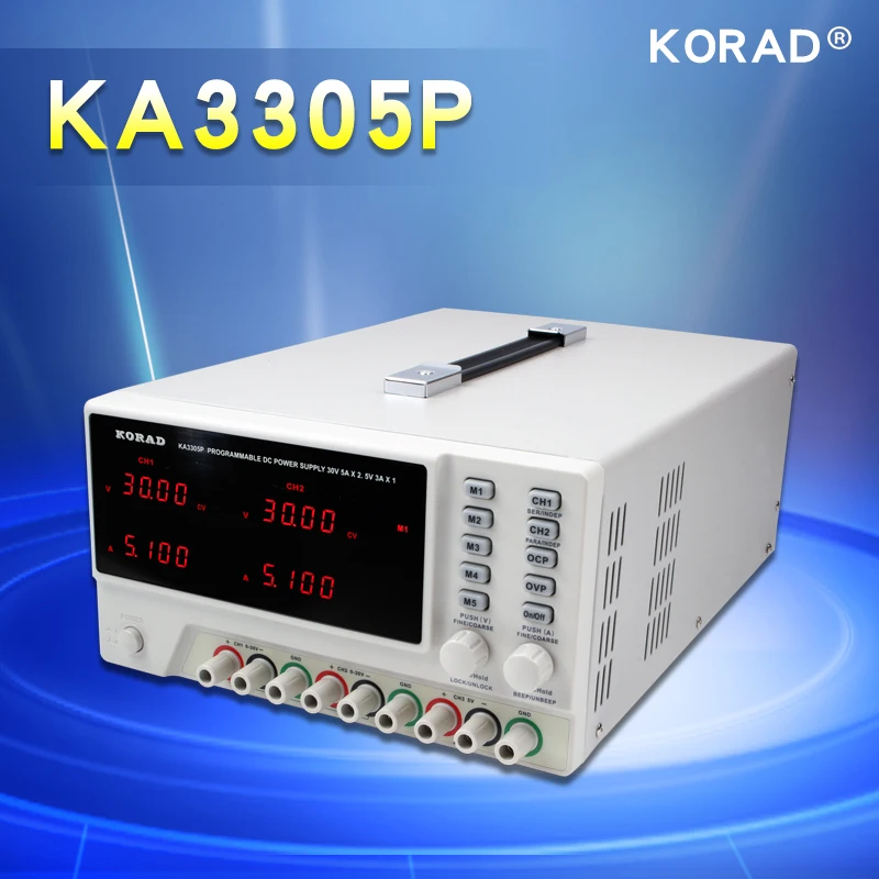 KORAD KA3305P-Программируемый прецизионный переменный Регулируемый 30 V, 5A DC тройной Линейный источник питания Цифровой Регулируемый лабораторный класс