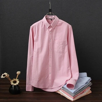 

Pink Spring Business Shirt Men Button Down Casual Slim Fit High Quality Mens Shirts Man Fashion Long Sleeves Dress Shirt for Men