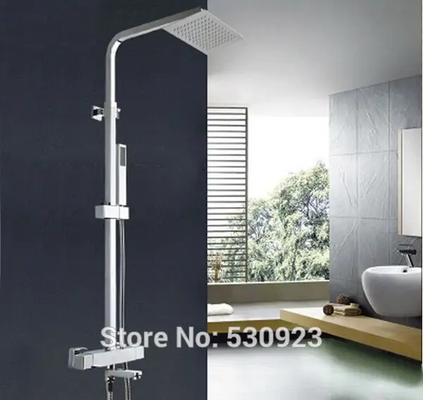Newly 8 Rain Shower Set Faucet Chrome Finished Tub Mixer Faucet With ABS Hand Shower Sprayer