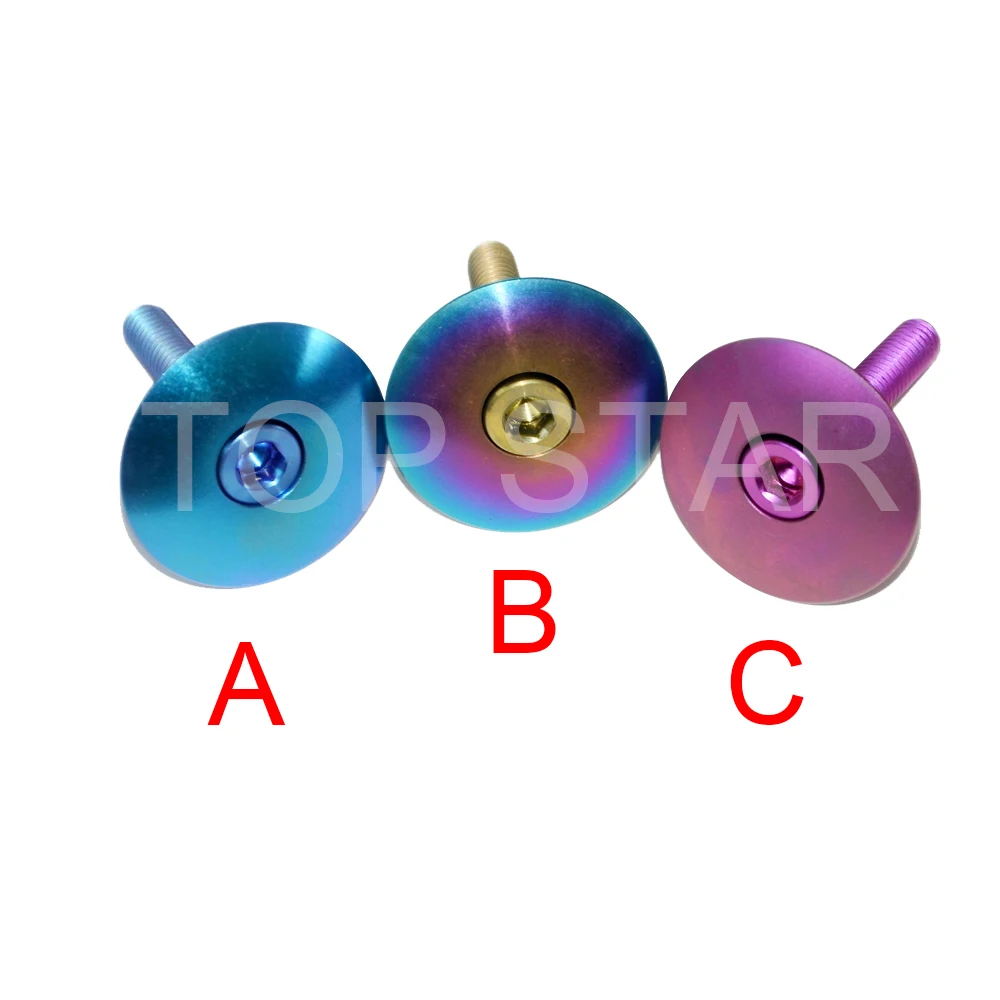 

Bike Bicycle Titanium CNC Headset Top Cap and Titanium Bolt Screw M6*30
