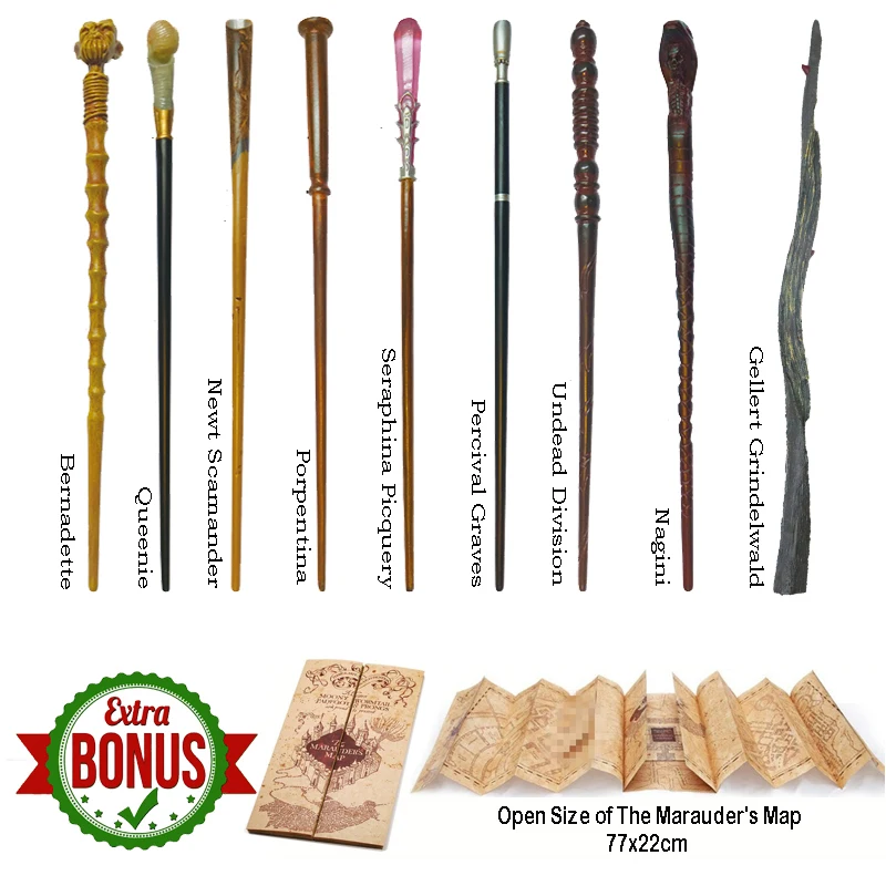 Magical Beast Metal Core Wand Cosplay Newt Christmas Gift Wands Toy w/ Gift Box 
