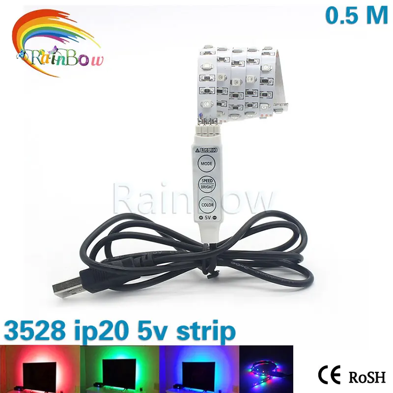 2016 Free shipping 5 В USB Кабель газа СВЕТОДИОДНЫЕ полосы света SMD3528 50 см Рождество Гибкие