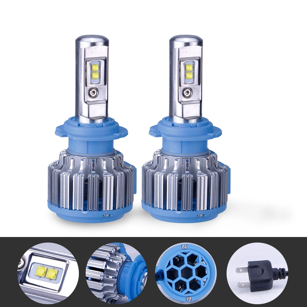 Super Bright Led Auto Headlamp H4 H7 H1 9005 H11 9004 HB1 High Low ADOB