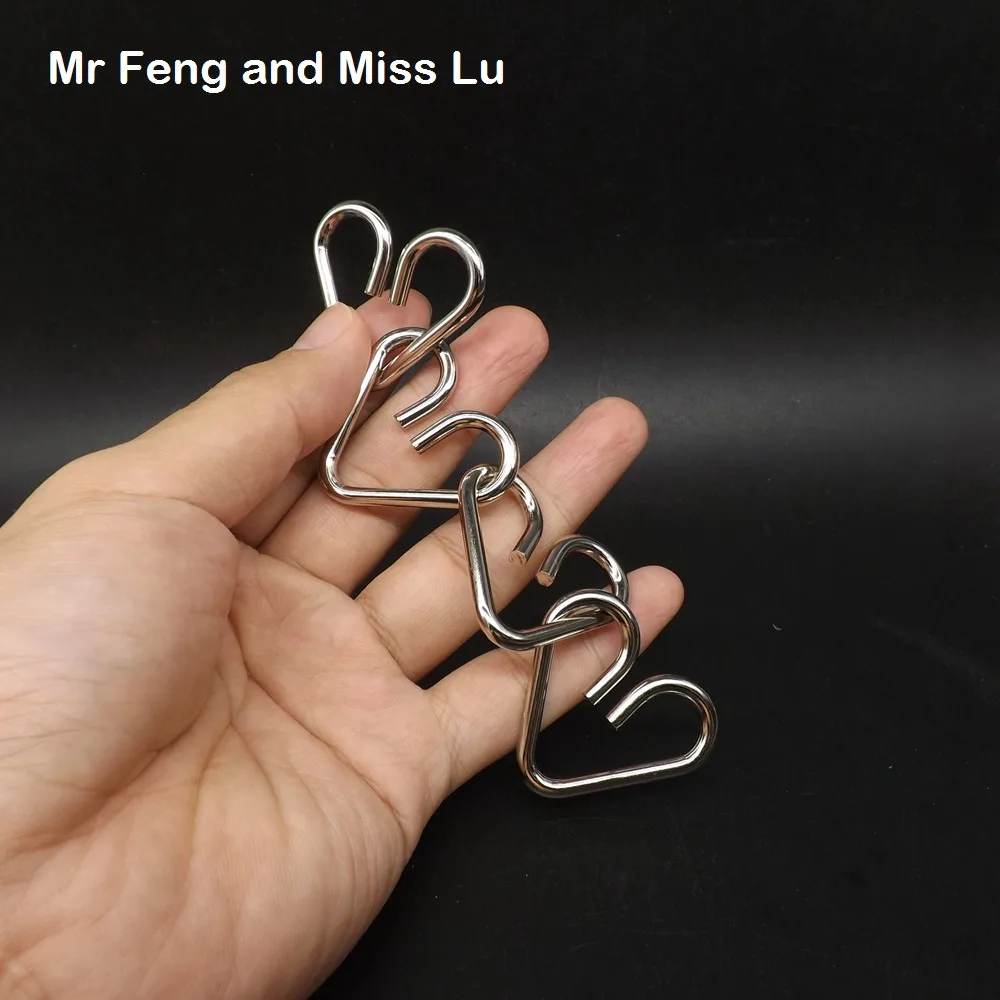 Metal Wire Puzzle Ring Puzzle Magic Heart Game Brain Teaser Mind