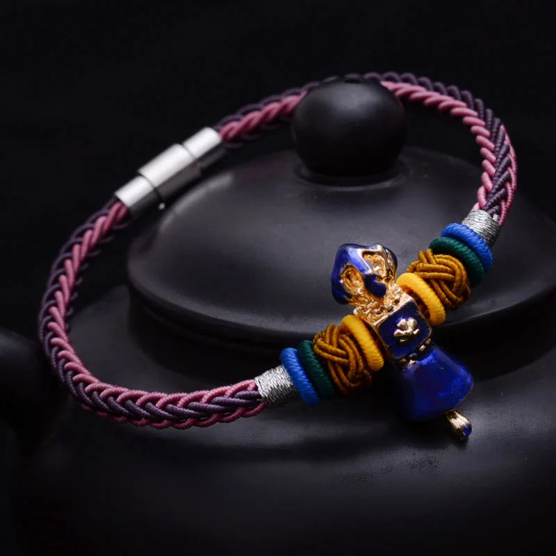 BOEYCJR фиолетовый винтажный очаровательный браслет и браслеты модные ювелирные изделия ручной работы плетеный веревочный браслет для мужчин или женщин подарок