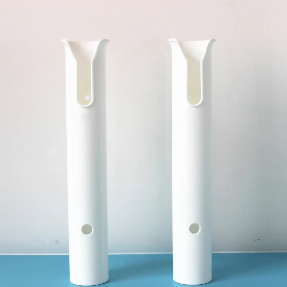 2 Piece White Plastic Single Rod Fishing Rod Holder for marine boat