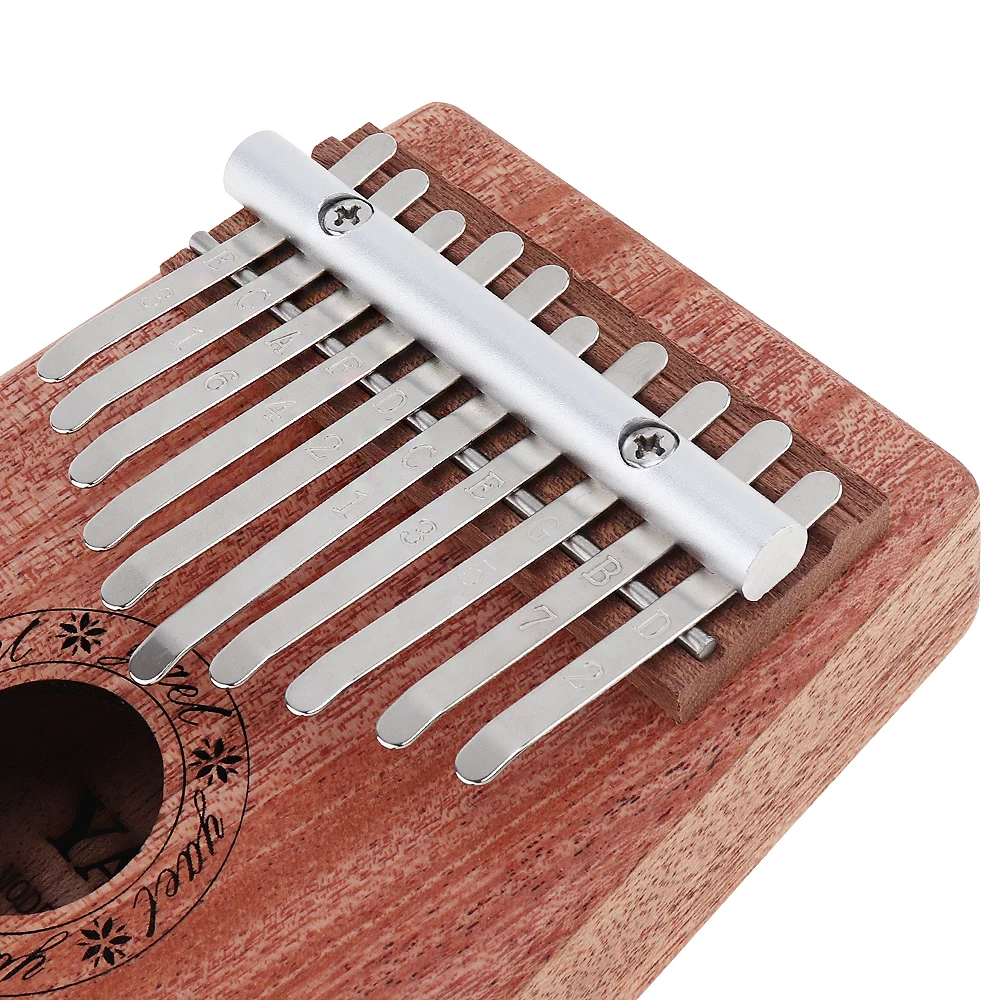 10 клавиш Kalimba твердое красное дерево палец пианино Mbira натуральный мини-клавиатура музыкальный инструмент с 6 шт. аксессуары