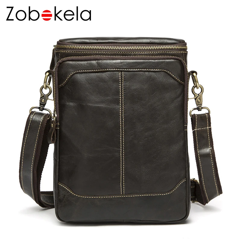 

Zobokela Genuine leather Men messenger bags male luxury handbags designer Business Travel bag men Shoulder Crossbody Bag for men